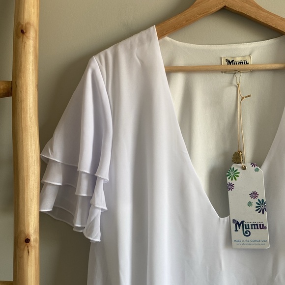 Show Me Your Mumu Disick White Mini Dress Sz Medium NWT - Picture 3 of 6